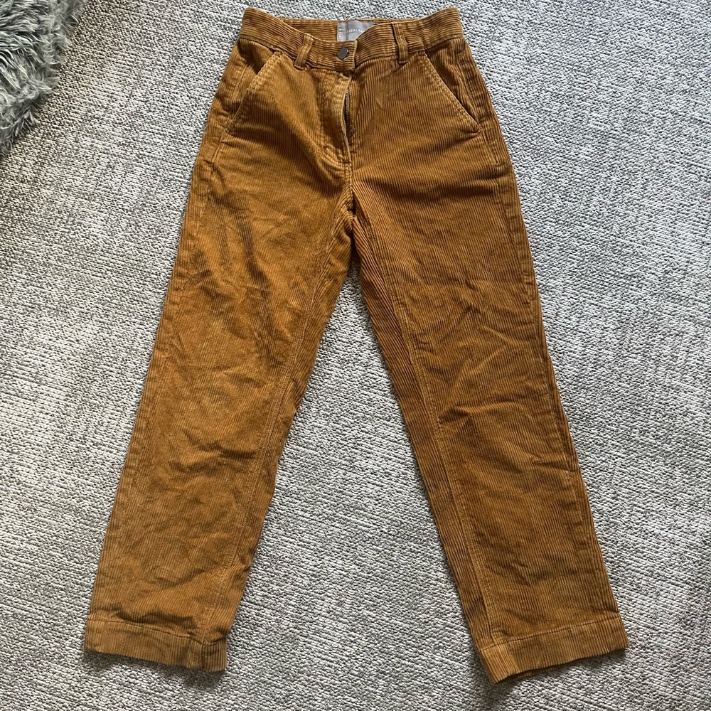 Tan corduroy Everlane pants